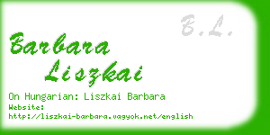 barbara liszkai business card